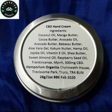 Load image into Gallery viewer, Hemporium Organics ~ CBD hand cream