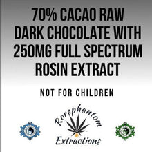 Load image into Gallery viewer, Organic CannaConfectioner ~ dark chocolate rosin bar