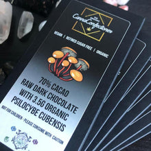 Load image into Gallery viewer, Organic CannaConfectioner ~ dark chocolate mushroom bar