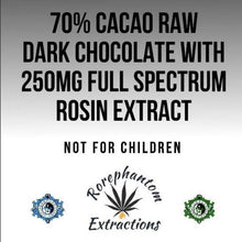 Load image into Gallery viewer, Organic CannaConfectioner ~ dark chocolate rosin bar
