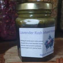 Load image into Gallery viewer, McC Organic ~ infused lavender kush honey
